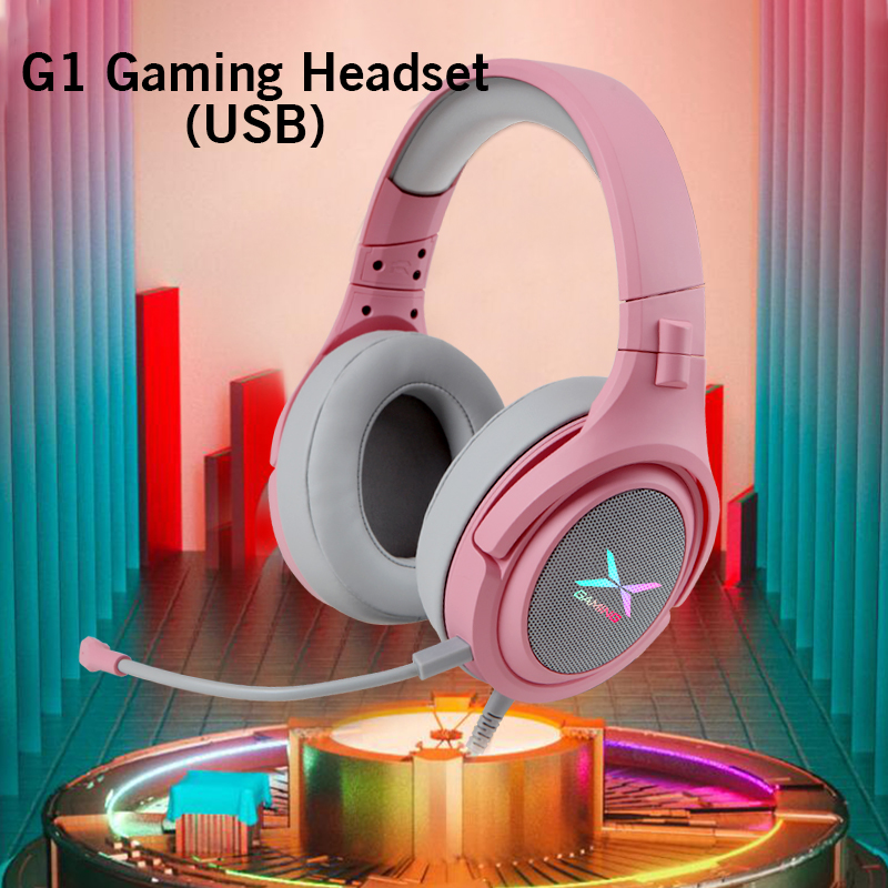 G1 RGB Pink Gaming Headset